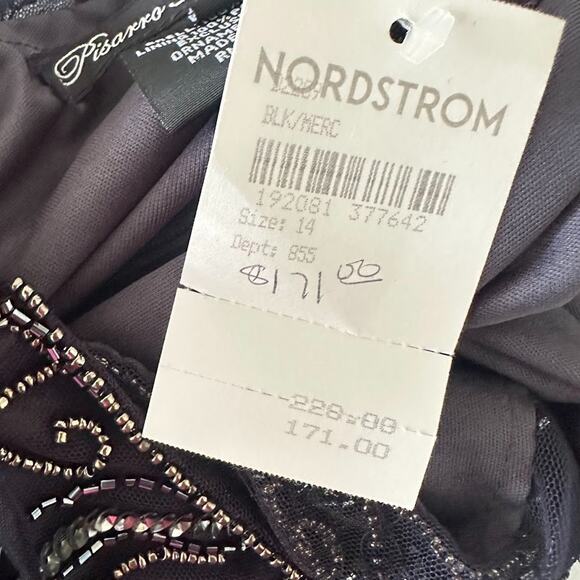 PISARRO NIGHTS Womens Size 14 Navy Bateau Neck Floor Length Jumpsuit Formal - Picture 10 of 12